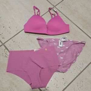 VS Pink Women's Intimates Set 34A Panties M